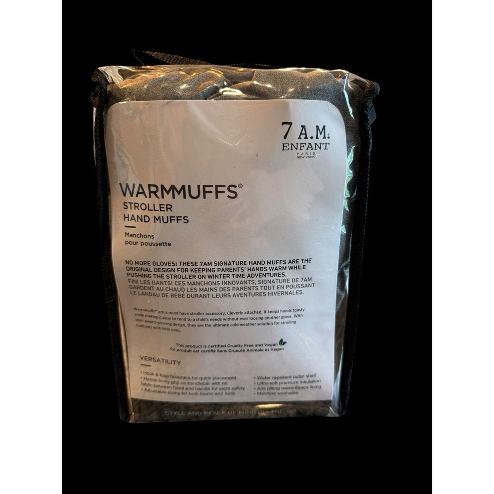 7 A.m Enfant Warmmuffs Stroller Hand Muffs NEW Gray One Size